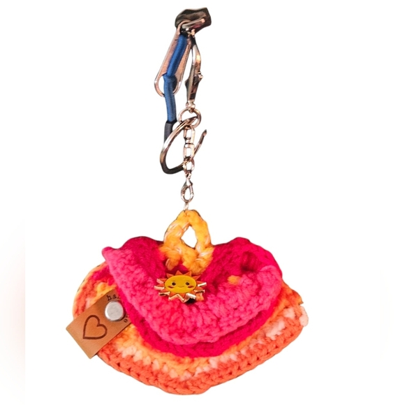 Handcrafted Multicolored Keychain Sun Enamel pins Zipper Pull or backpack charm - Picture 12 of 17